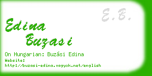 edina buzasi business card