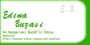 edina buzasi business card